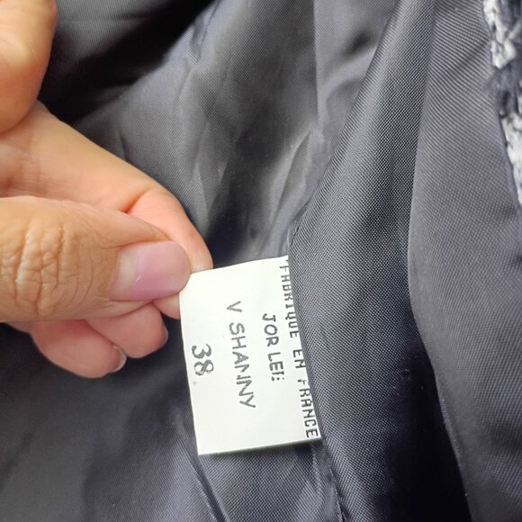 MOD'LAND PARIS Women's Black & White Elegant Tweed Blazer Size FR 38 US 6 - Picture 8 of 11